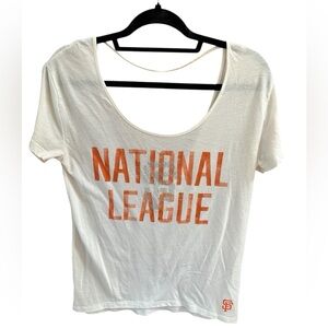 Pink Victoria's Secret Bling SAN FRANCISCO GIANTS Low Back T-Shirt Size XS